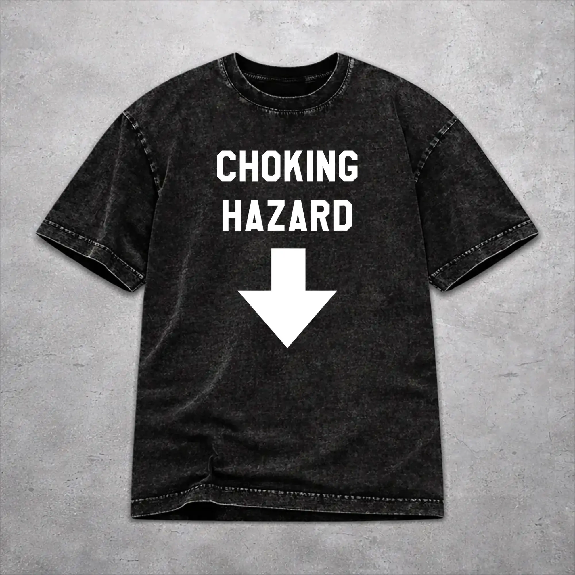 Funny Choking Hazard Adult Dad Joke  Washed T Shirt Streetwear Hip Hop Vintage T-Shirts  Tee Shirt for Men Women Cotton Oversize