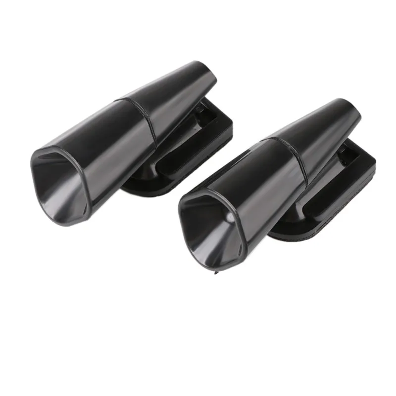 Ultrasonic Animal Repeller para carro e motocicleta, Saving Wind Whistle, Deer Warning, prata e preto, 2PCs