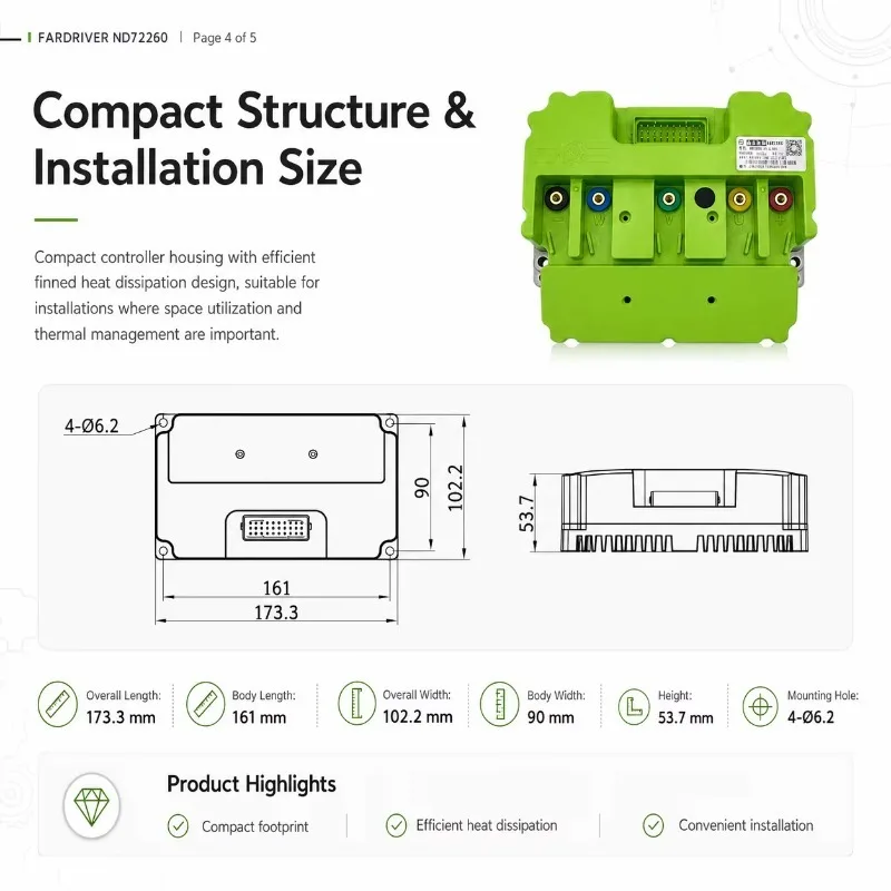 80A/260A with BT Intelligent Programmable Sine Wave Controller