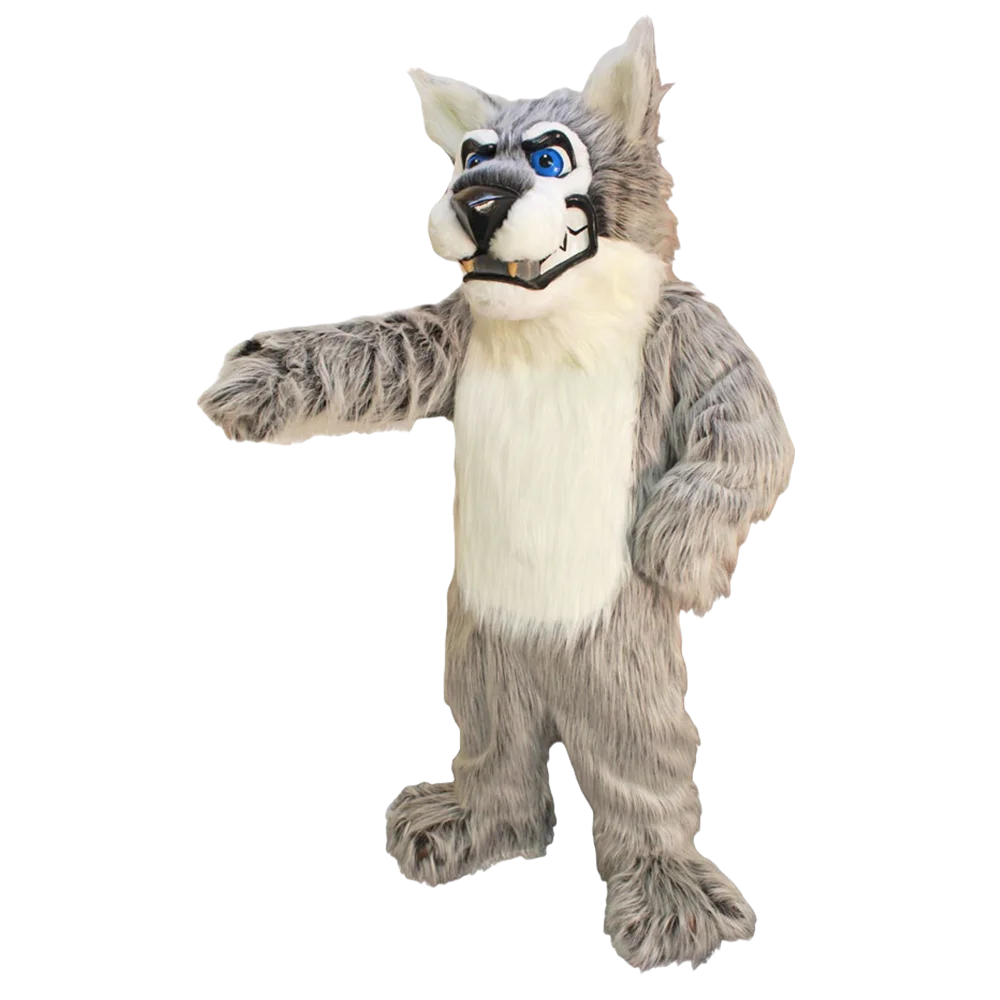 Hot Sale Mascot Alpha Wolf Mascot Costume Adult Cartoon Character Mascotta Outfit Kit Suit for Halloween Party Carnival SW901