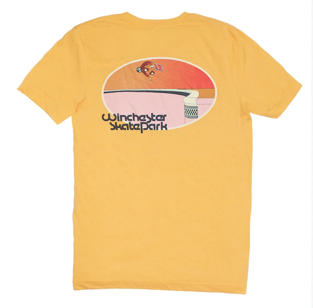 WINCHESTER SKATEBOARD park 1970s retro t-shirt Skateboard tee  Tee