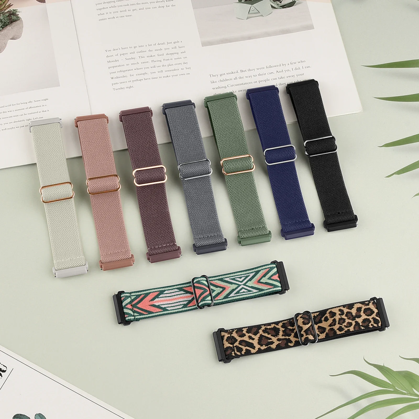 Elastic Nylon Watch Strap For Fitbit Versa 3 4 2 SE Adjustable Watch band For Fitbit Versa Lite/Sense/Sense 2 Wristband Bracelet