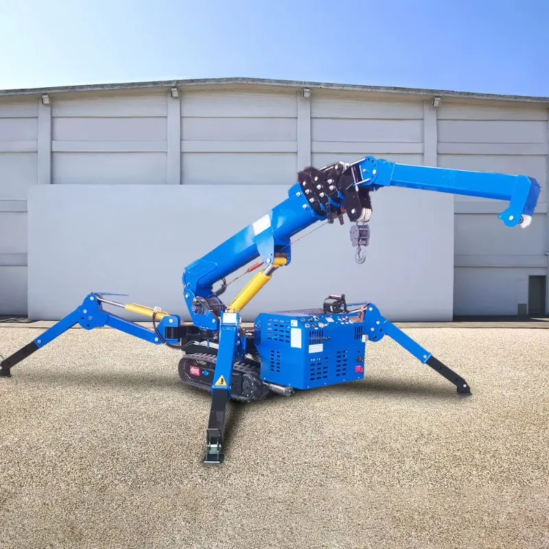 Customized Crawler Crane 3 Ton 5 Ton Hydraulic Telescopic Boom Spider Lifting Crane Crane With Fly Jib