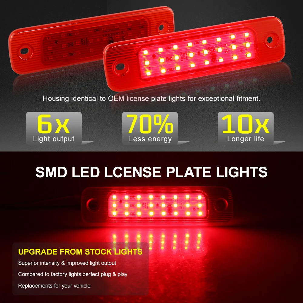 1pc RED Black Smoked Lens LED Third High Level Brake Stop Light For Ford Transit MK7 2006 2007 2008 2009 2010 2011 2012-2014