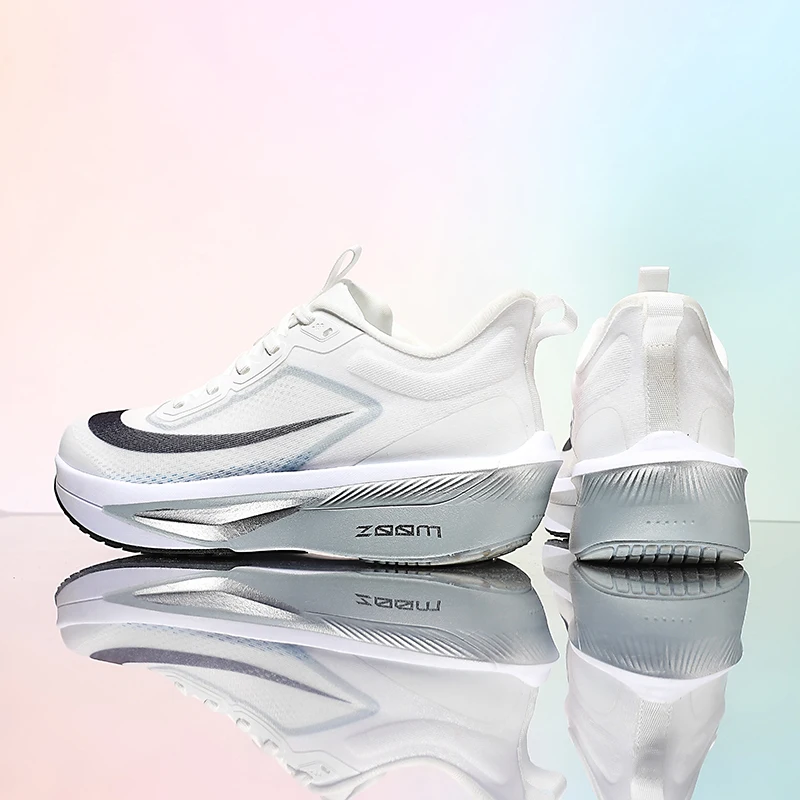 

Carbon Plate Marathon Air Cushion Men Sports Running Shoes Breathable Lightweight Women's Comfortable Athletic Nonskid Sneakers