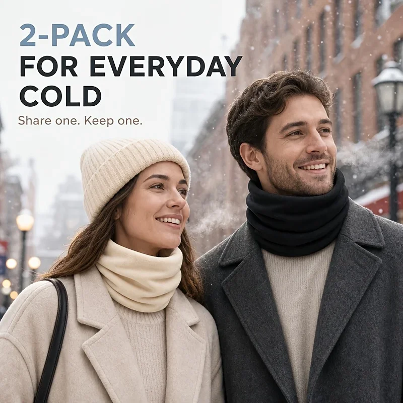 Women Men Warm Velvet Fleece Scarf Solid color Winter Snood Scarves Lady Warm plush Windproof Neck Warmer Unisex Ring Scarfs