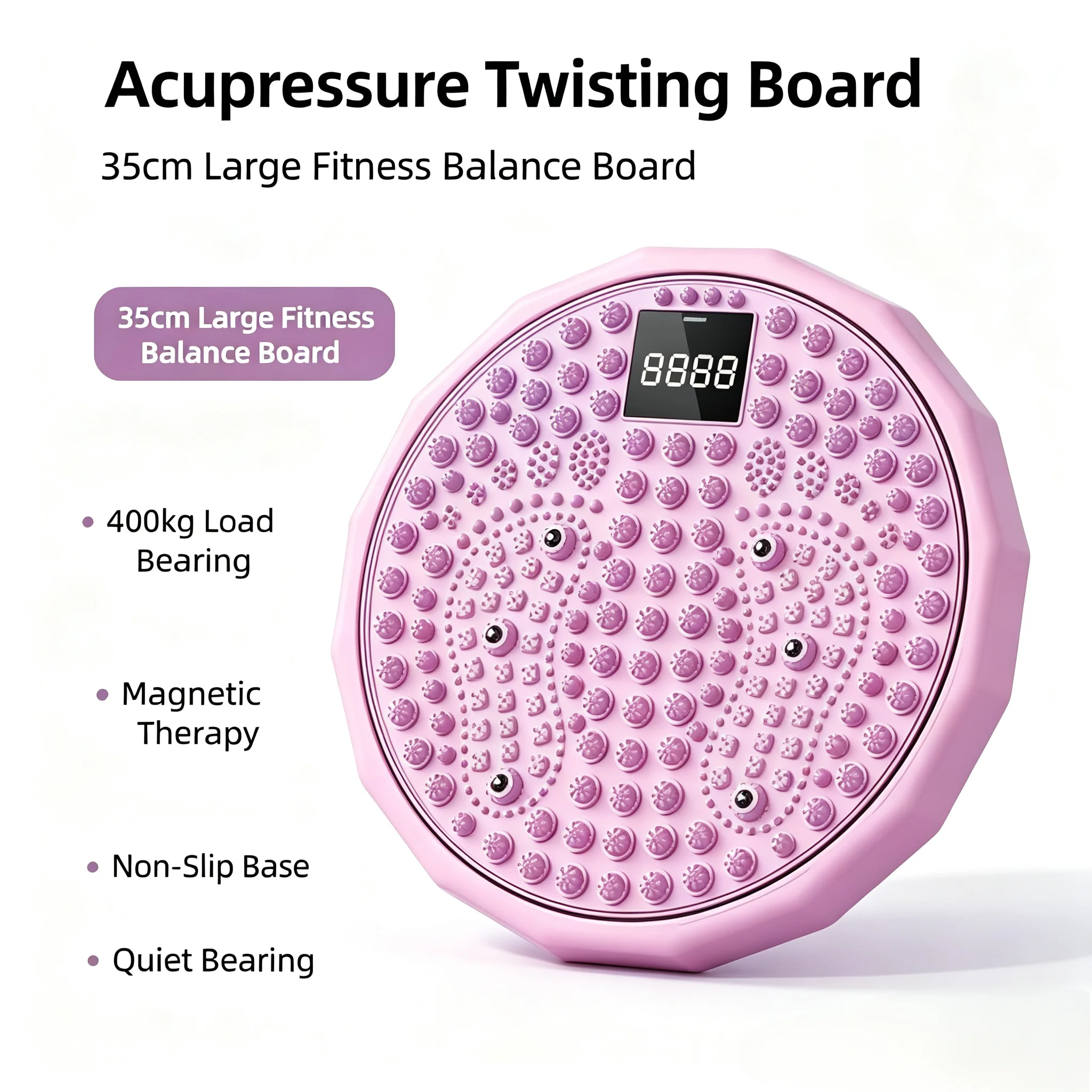 Multifunctional Exercise Waist Twisting Disc with Magnetic Stone Acupressure Foot Sole Massage Home Digital Display