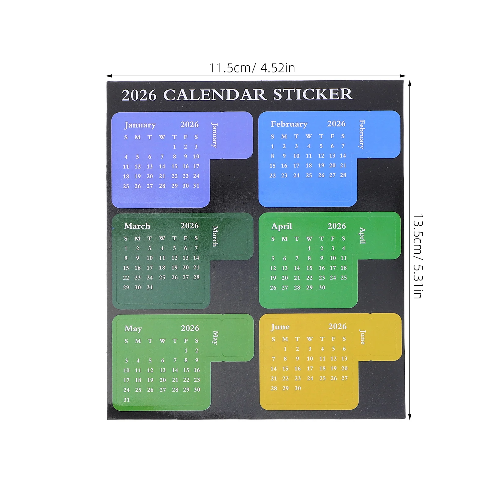 6 مجموعات من ملصقات التقويم الشهري 2026 علامات تبويب مؤشر ذاتية اللصق مخطط الشارات لتنظيم دفاتر الملاحظات والمذكرات وسجلات القصاصات #3