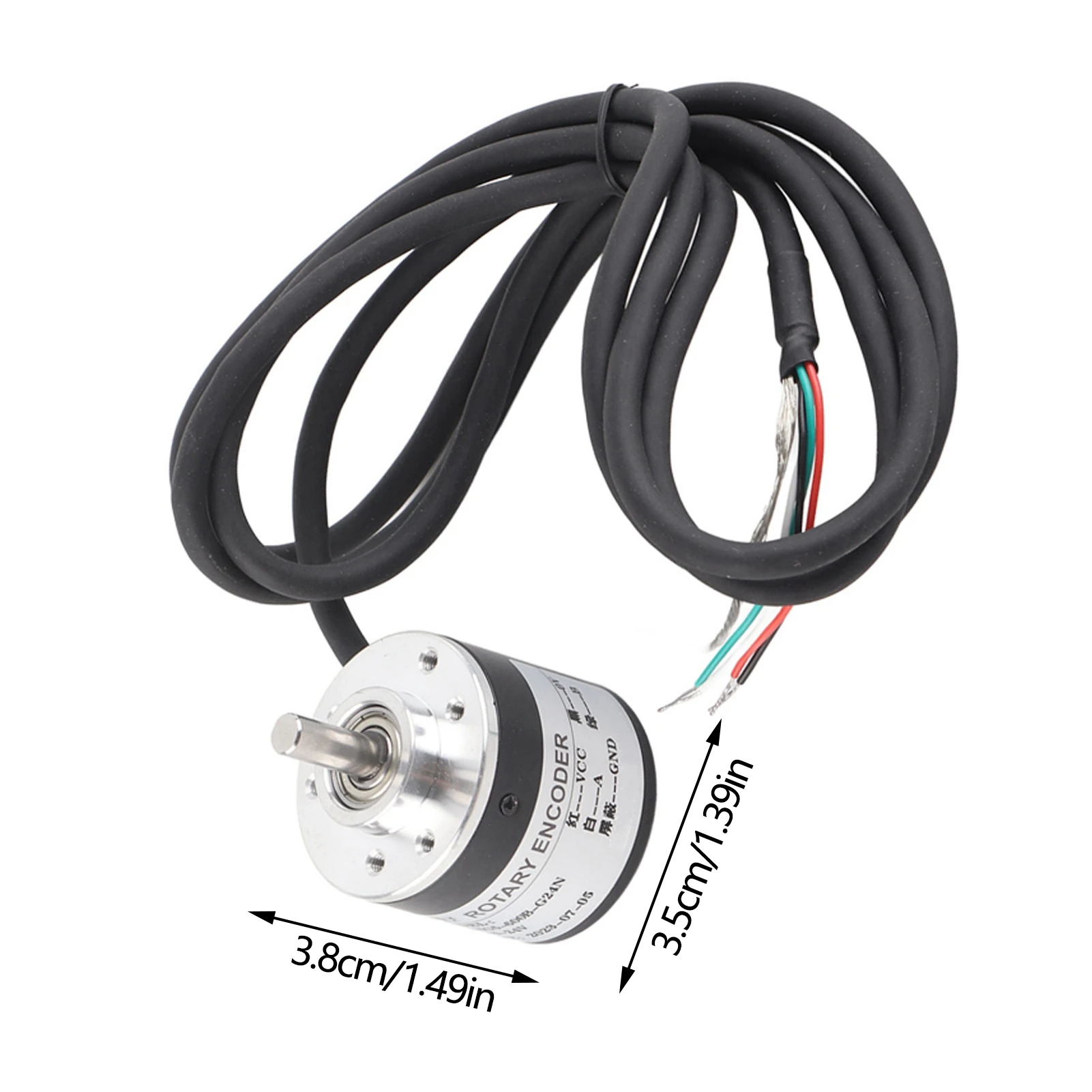 600P/R Magnetoelectric Incremental Rotation Encoder 5V‑24V  2‑Phases Shaft 6mm Industrial Automation Equipment Sensor