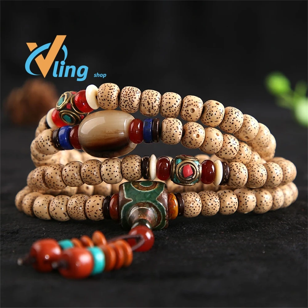 108 Natural Starmoon Bodhi Buddhist Beads  GiftsPersonalized Bracelet Boho Best Sellers 2022 Products Nick Young Girls Fashion