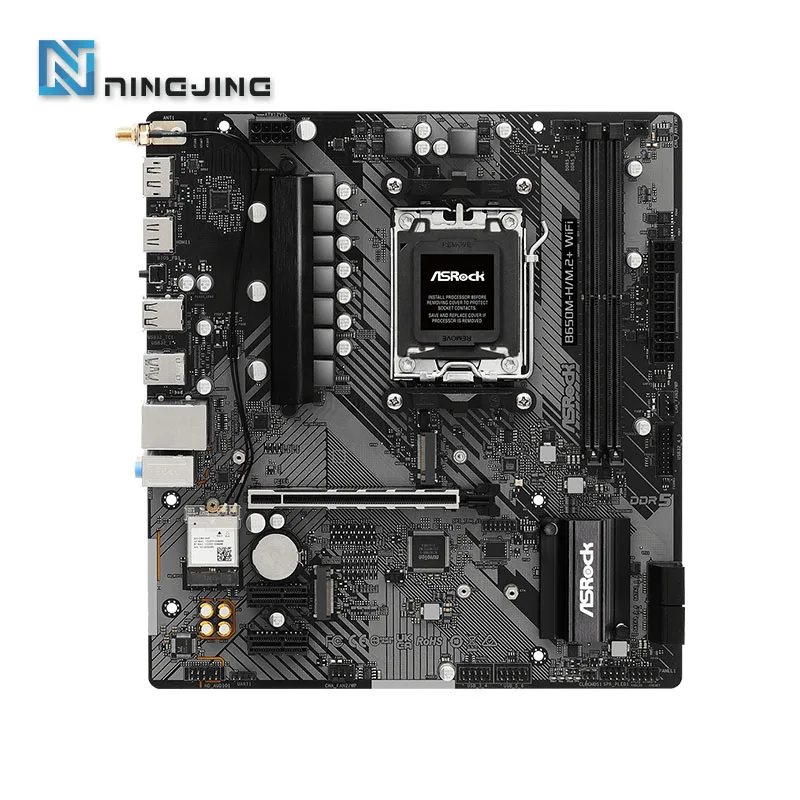 Asrock-マザーボードb650m-h/m.2 wifi, micro-atx, am5, lga 1718, amd
