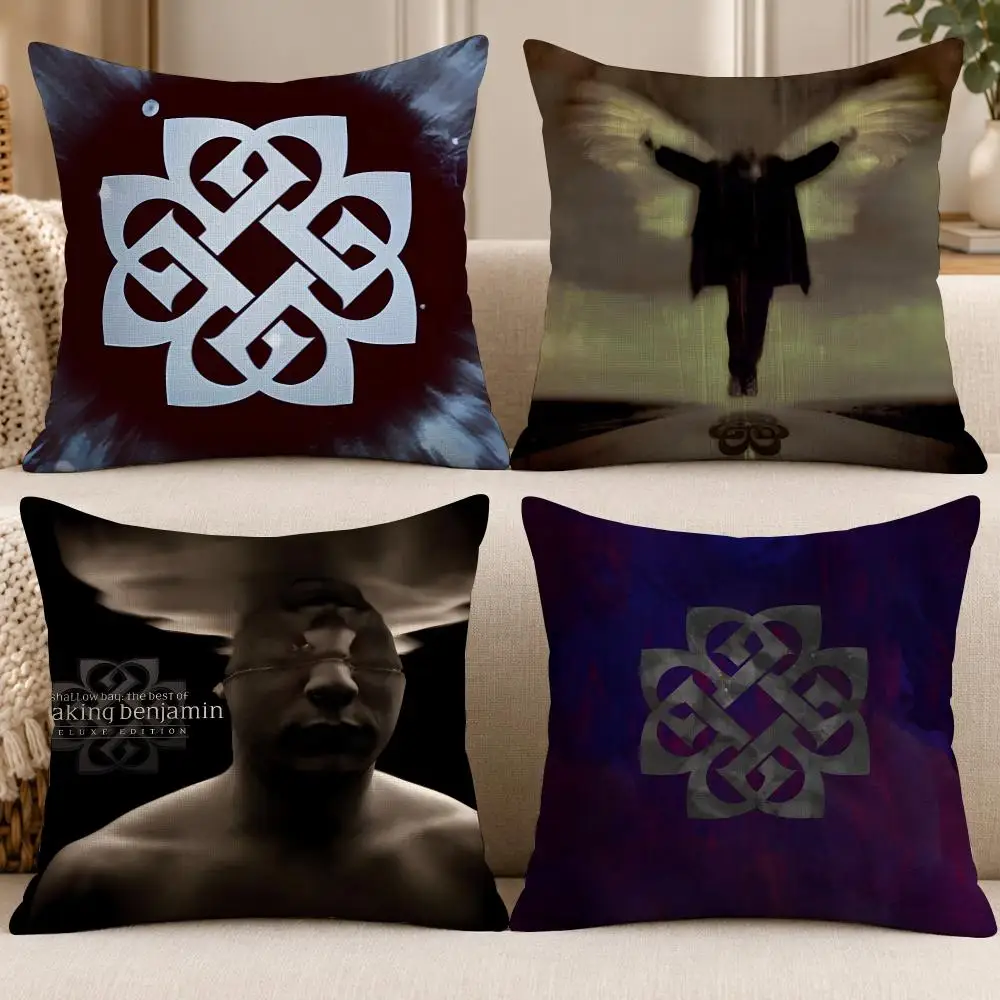 Band Rock Music B-Breaking Benjamin Cushion Cover Soft Short Plush throw pillow Sofa Bedroom Den Car Dorm Decor Gifts
