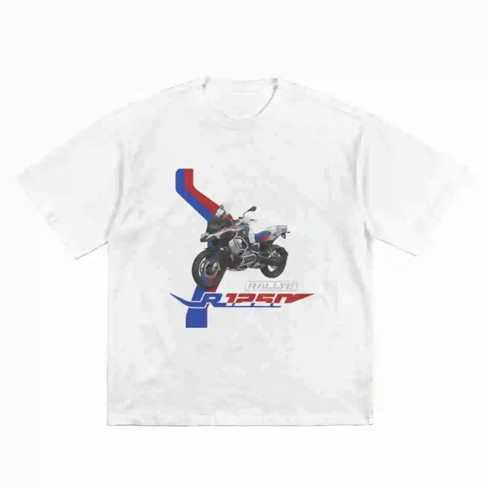 R 1250 GS Adv Rally Motorcycle Style Short Sleeve Tee 100% Cotton T-Shirt