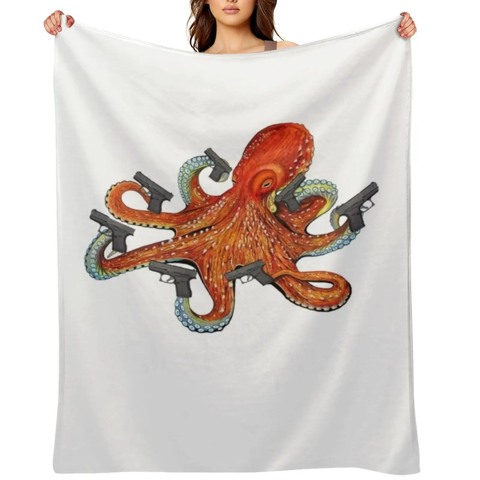 

Glocktopus Throw Blanket warm for winter Soft Big Sofa Quilt Decorative Sofas Blankets