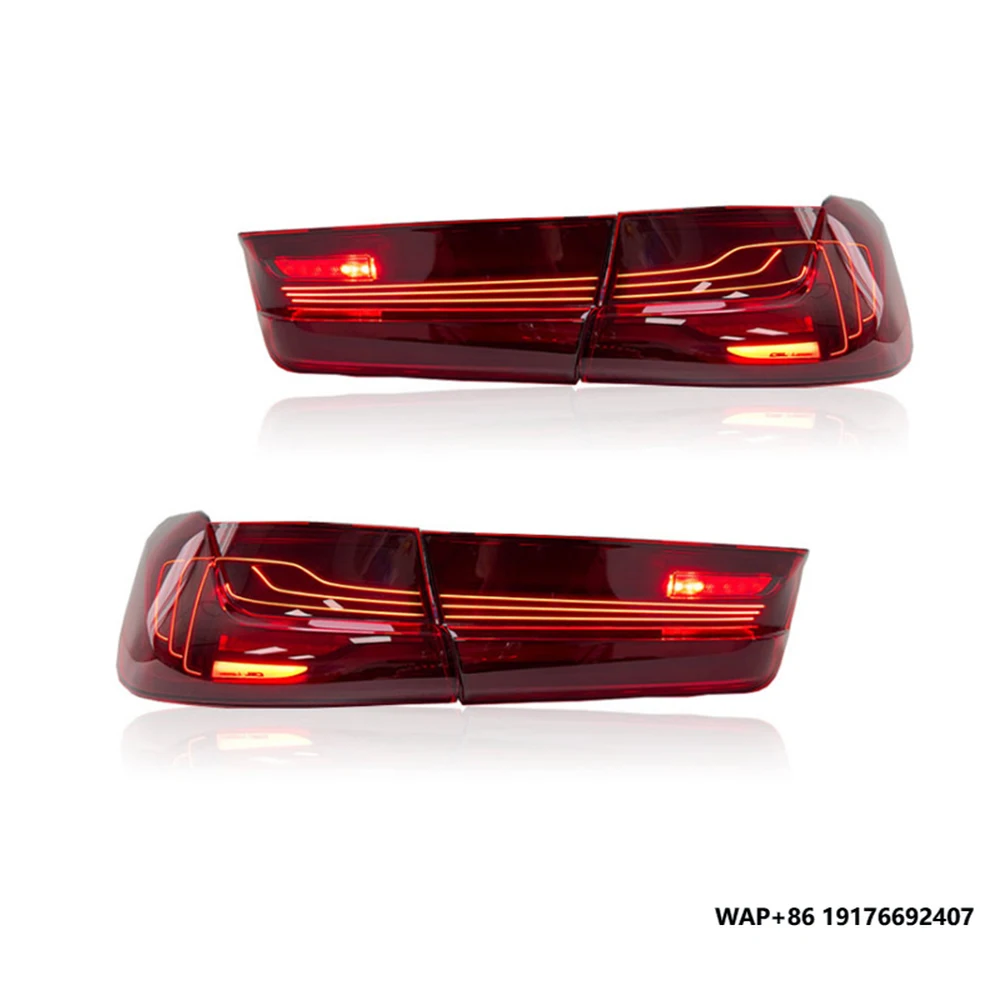 2019-2022 ل 'BMW 3 سلسلة G20 G28 G80 LED أضواء خلفية عدسة حمراء مصباح مكبح ترقية جديدة LED أضواء خلفية ل G20 #1