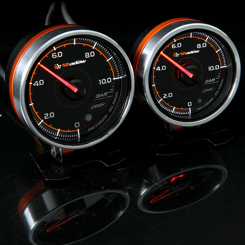 Manometro per olio automatico elettronico da 10 bar 2 pollici 52mm e manometro per olio per Auto classico con viso trasparente