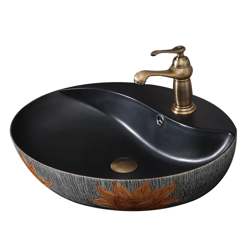 

Американский антикварный художественный стол, новый китайский ретро-умывальник, бытовой умывальник большого размера для ванной комнаты