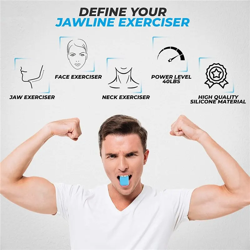 Jawline Exerciser Facial Jaw Muscle Toner Training Fitness Ball Anti-aging Food-grade Silica Face Chin Cheek Lifting Slimming