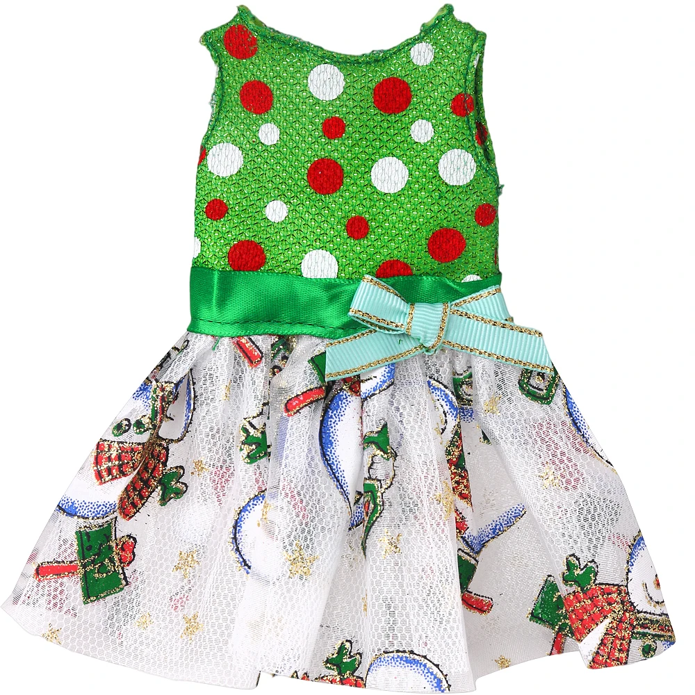 30CM Christmas Doll Festival Dress, Christmas Doll Decoration, Suitable for 30CM Christmas Dolls, Red Boy Decoration