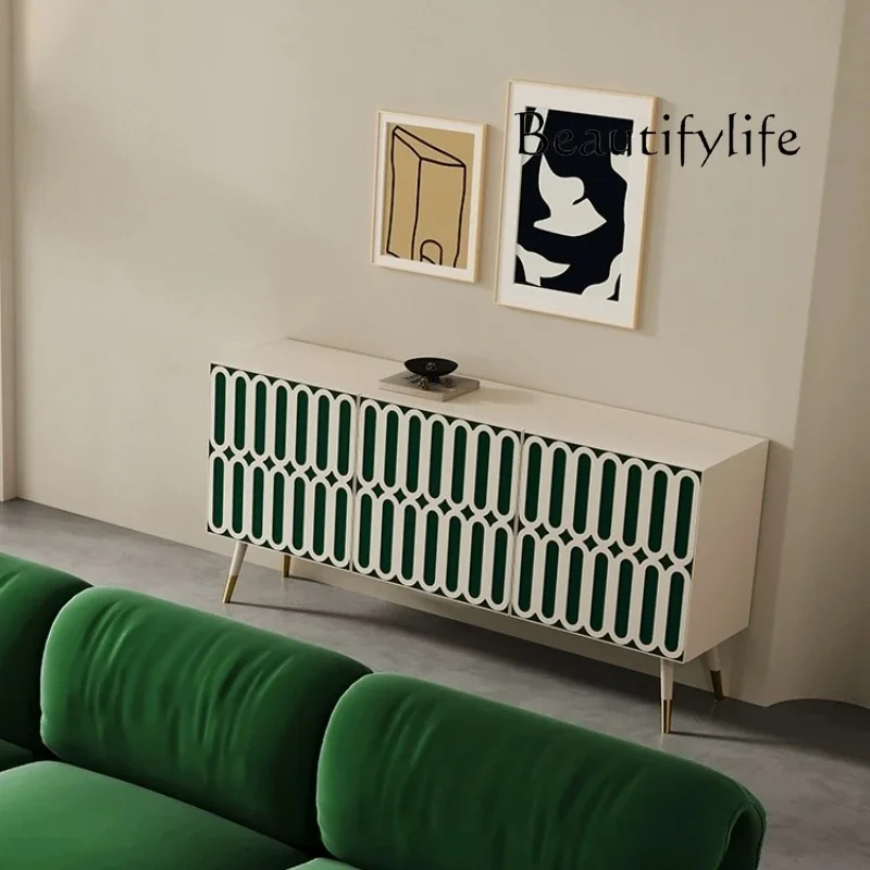 muebles para hogar Post-Modern Minimalist Home Entrance Cabinet French Entry Lux Storage Cabinet Italian Minimalist Solid Wood S