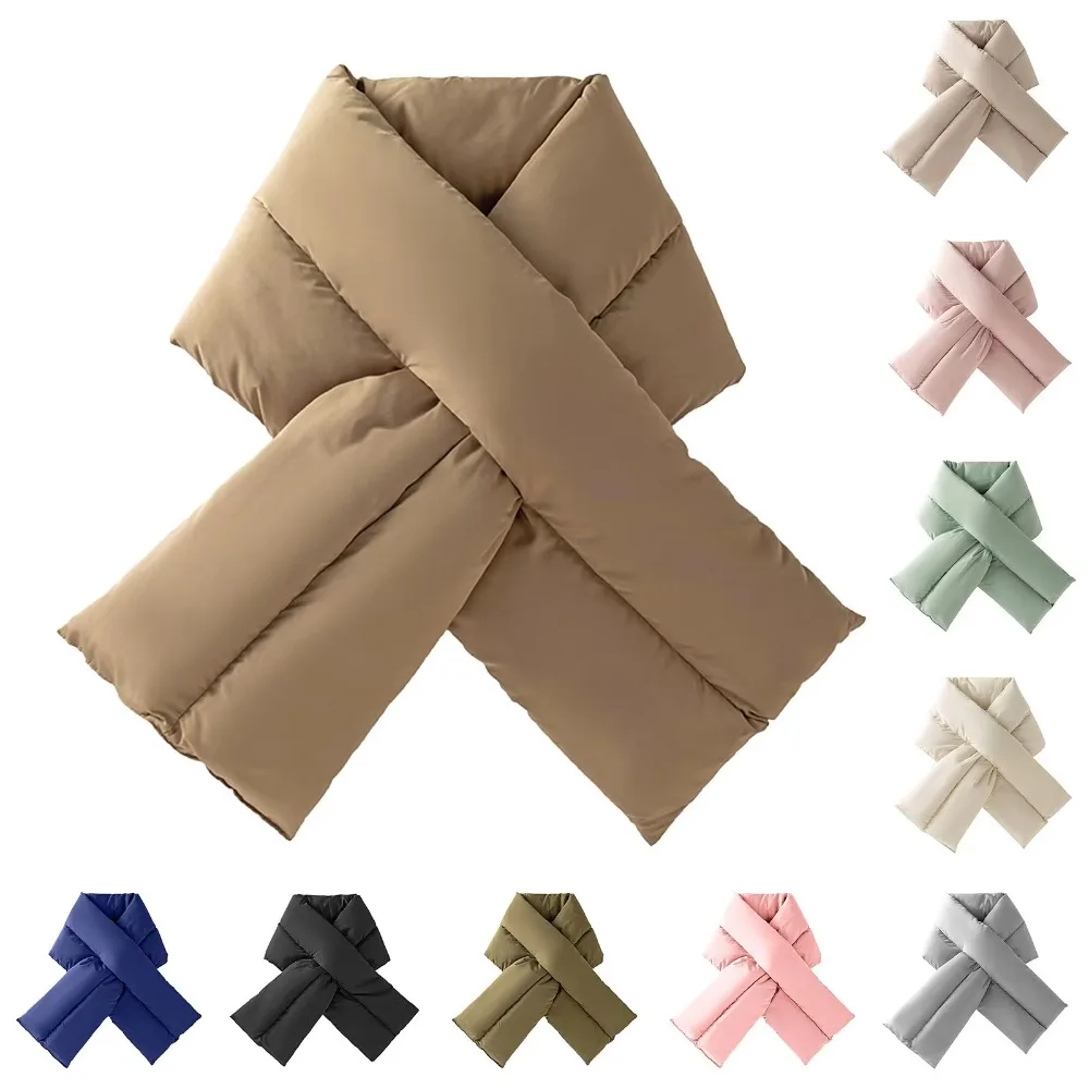 

New Down Cotton Winter Scarf Windproof Warm Down Cotton Scarf Cycling Thickened Skiing Scarve Outdoor Sports