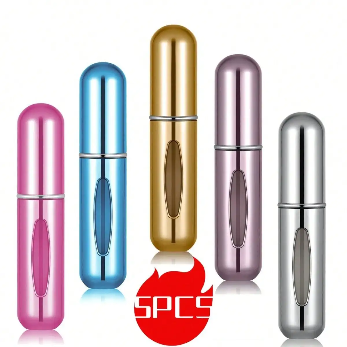 Black Friday-Portable Spray Bottle 5 Pack, Refillable Perfume Bottle Travel, Chic Cologne Sprayer, Luxurious Mini Size Perfume R