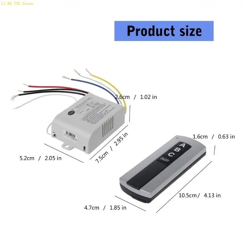 W3JE 3-Way Wireless Flight Switch & Metsiver Remote Control Lighting Lipsust No WiFi
