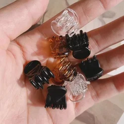 10pcs/pack Hair Claw Clips for Women Girls Accessories 1.2cm Black Brown Transparent Plastic Mini Claws Hairclip Clamp Gifts