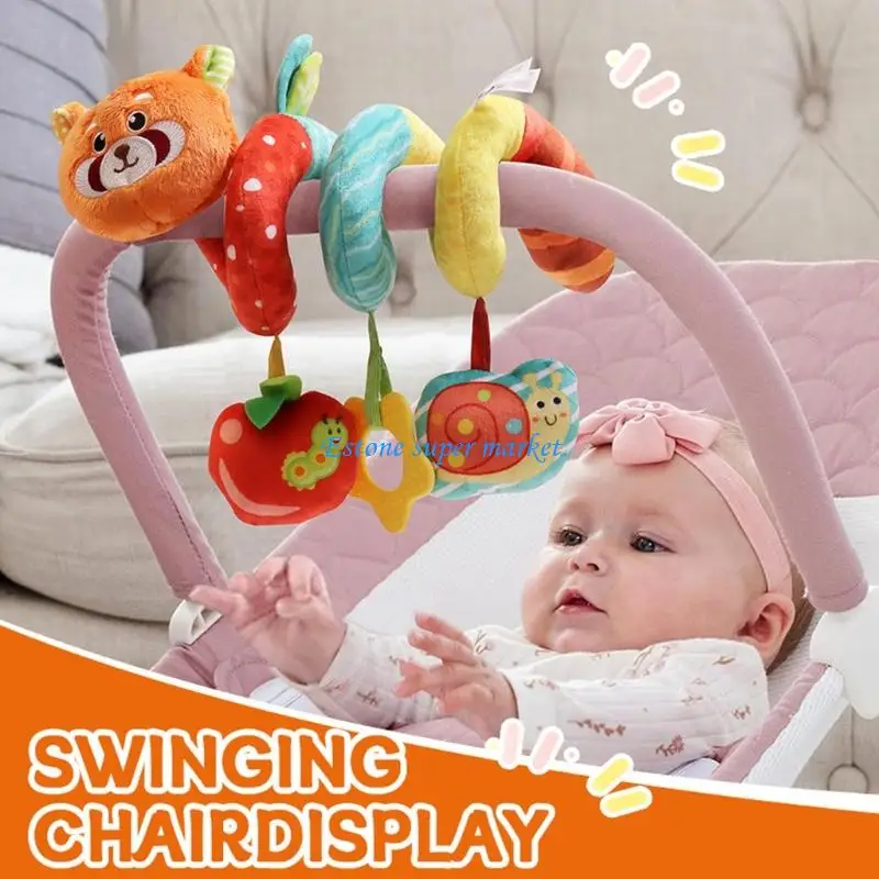 090B Đa Giác Quan Đồ Chơi Trẻ Sơ Sinh Vải Mềm Gấu Trúc Móc Xe Đẩy Cũi Khám Phá Kích Thích Thị Giác Trẻ Sơ Sinh