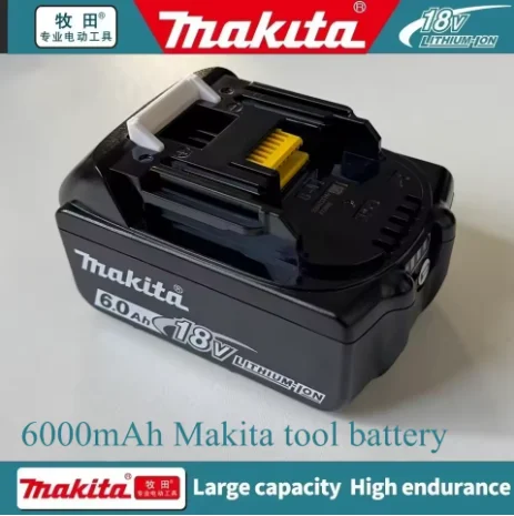 

100% Genuine Makita 6Ah for Makita 18V Battery BL1860B BL1840 BL1830B BL1850B BL1850 BL1860 BL1815 Replacement Lithium Battery