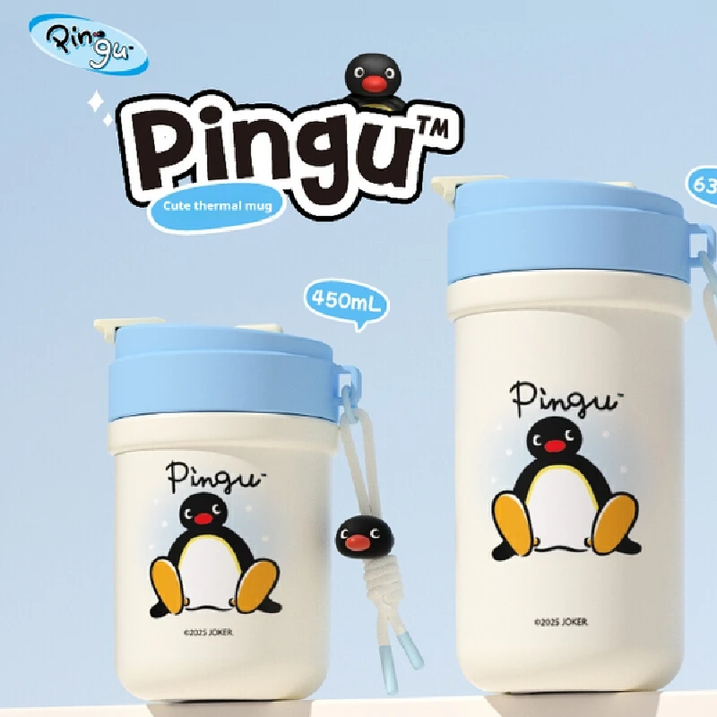 

Kawaii Pingu Penguin 316 Insulated Cup Cartoon Water Cup Vacuum Cup For Students Cute Couple Water Cup Anime Peripheral Gifts