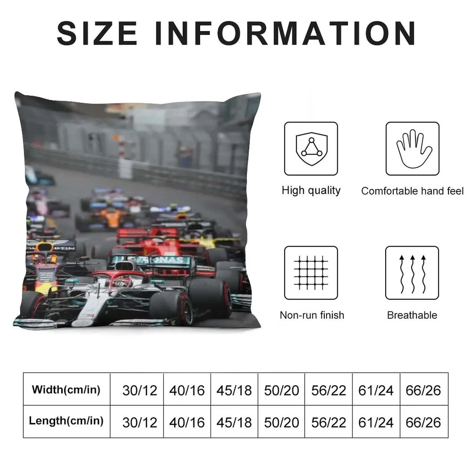 F1 Race Start Throw Pillow Custom Cushion Luxury Cushion Cover covers for pillows pillow