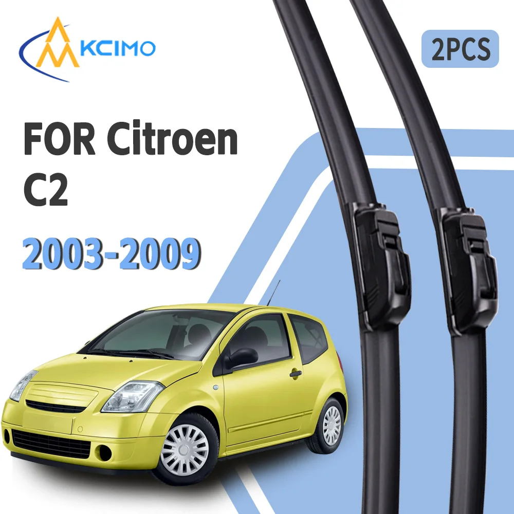 

For Citroen C2 2003-2009 U Type Wiper Blades Soft Rubber High Clear Easy Installation All Seasons Car Windshield