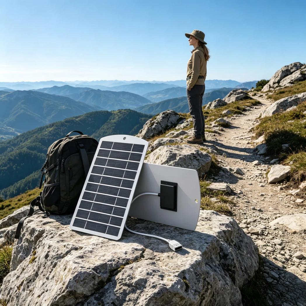 Advanced Solar Panel Charger 2W 5V Solar Cells Charger USB Solar Charging Panel for Outdoor Enthusiasts and Travelers Durable