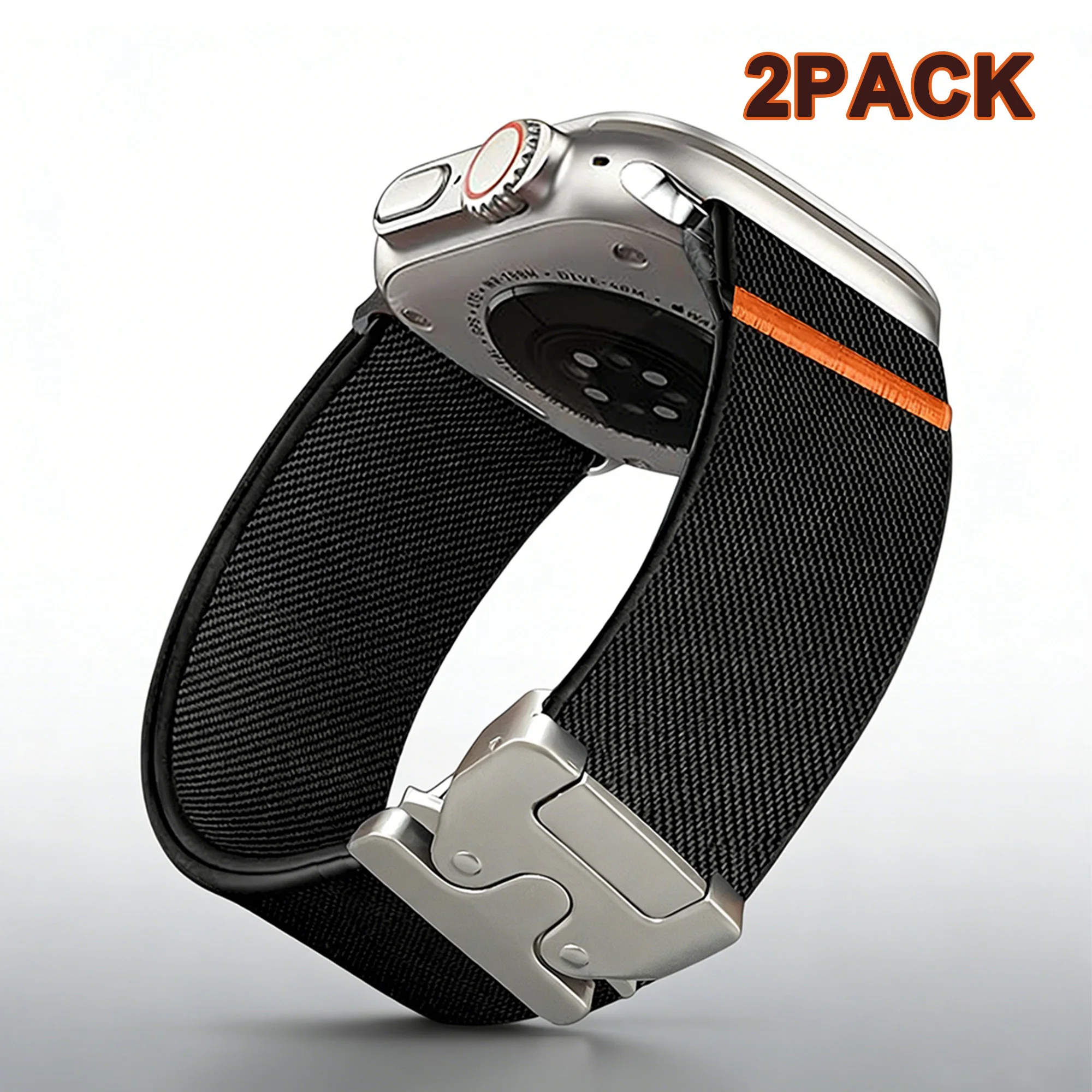 1-2 Stück Nylonbänder für Apple Watch Ultra 3 2 Band 49mm 44mm 46mm 42mm 40mm 45mm Elastisches Armband IWatch Serie 11 10 9 8 7 6 SE