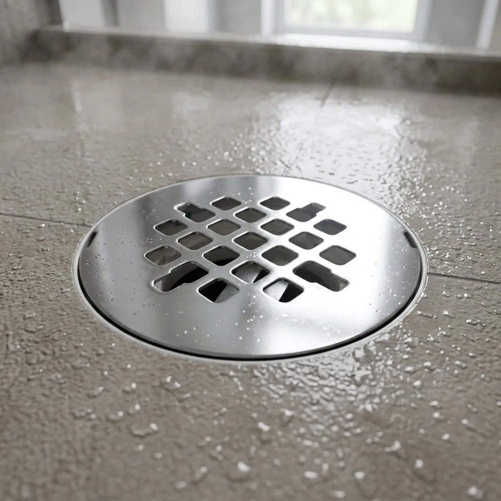 Shower Drain Assembly for 2 Inch Drain Lines with Removable Hair Catcher and Resistant 304 Stainless Steel Drain Top