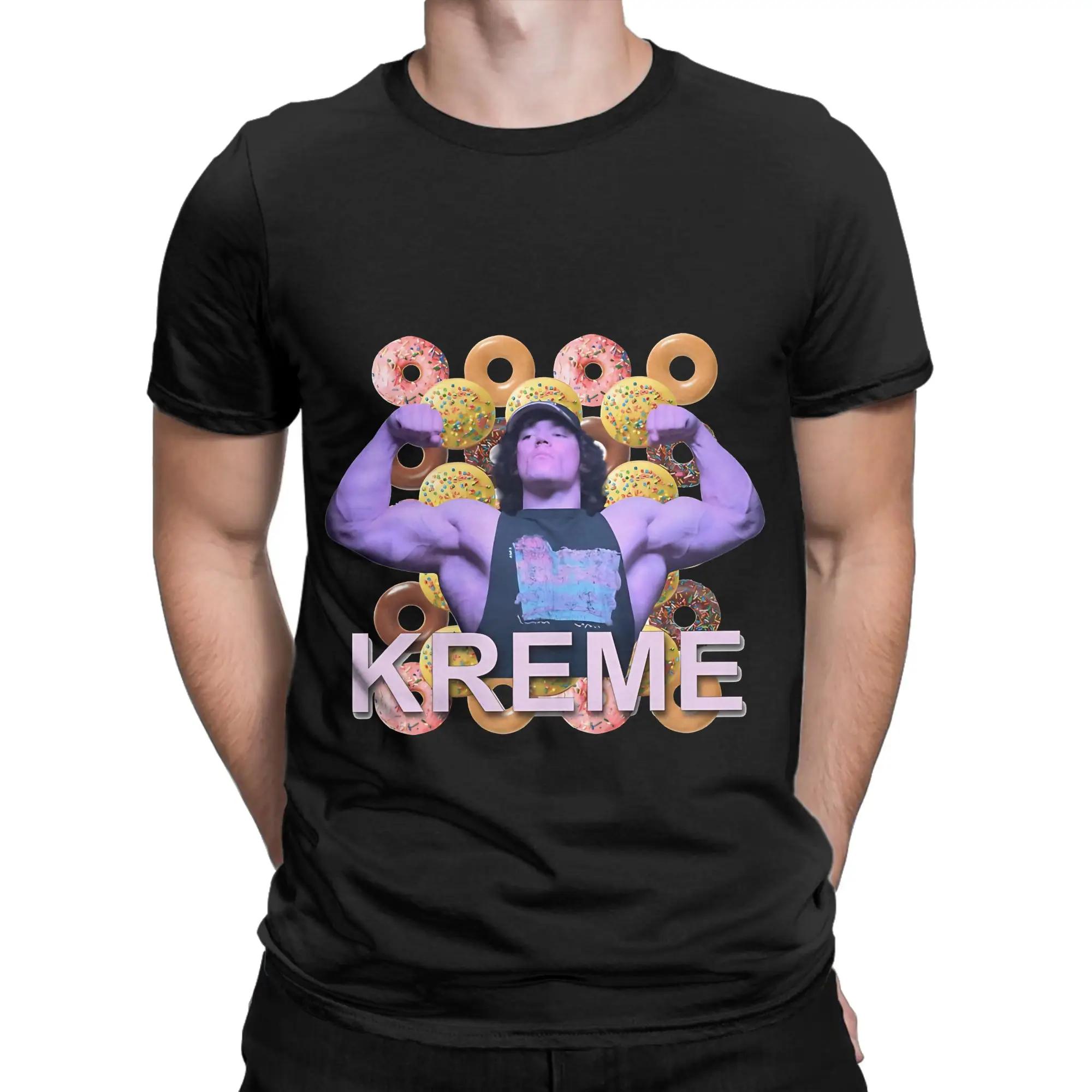 Camiseta divertida de algodón 100% de Sam Sulek Krispy Kreme Rules Everything Around Me, camisetas de Sam Sulek para hombres