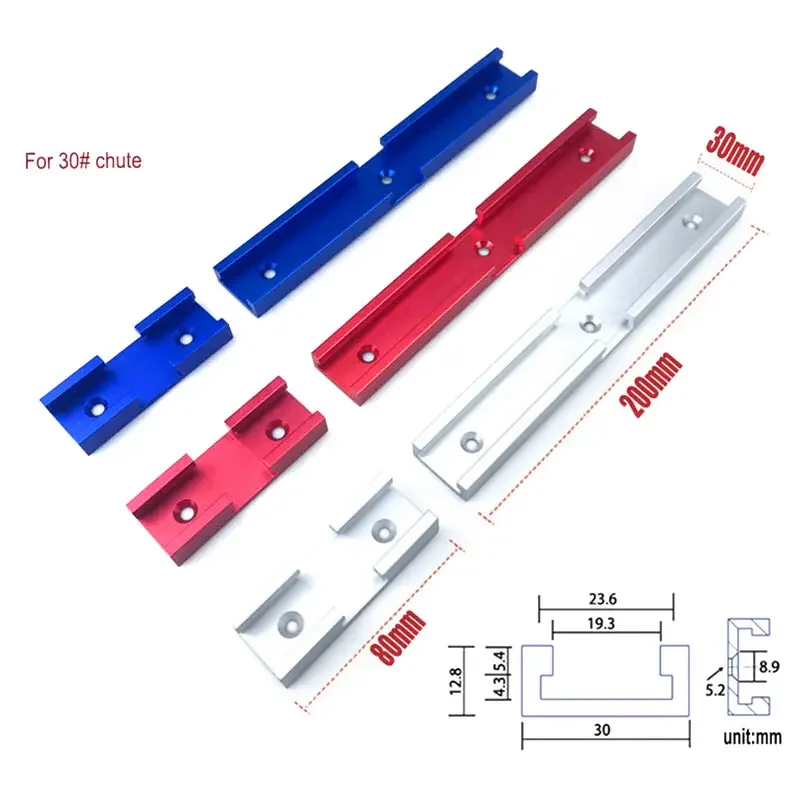 Imagem -02 - Liga de Alumínio T-track Cross Slider Universal Slider Tipo30 Carpintaria Push Handle Bancada Especial Ferramentas de Modificação Diy