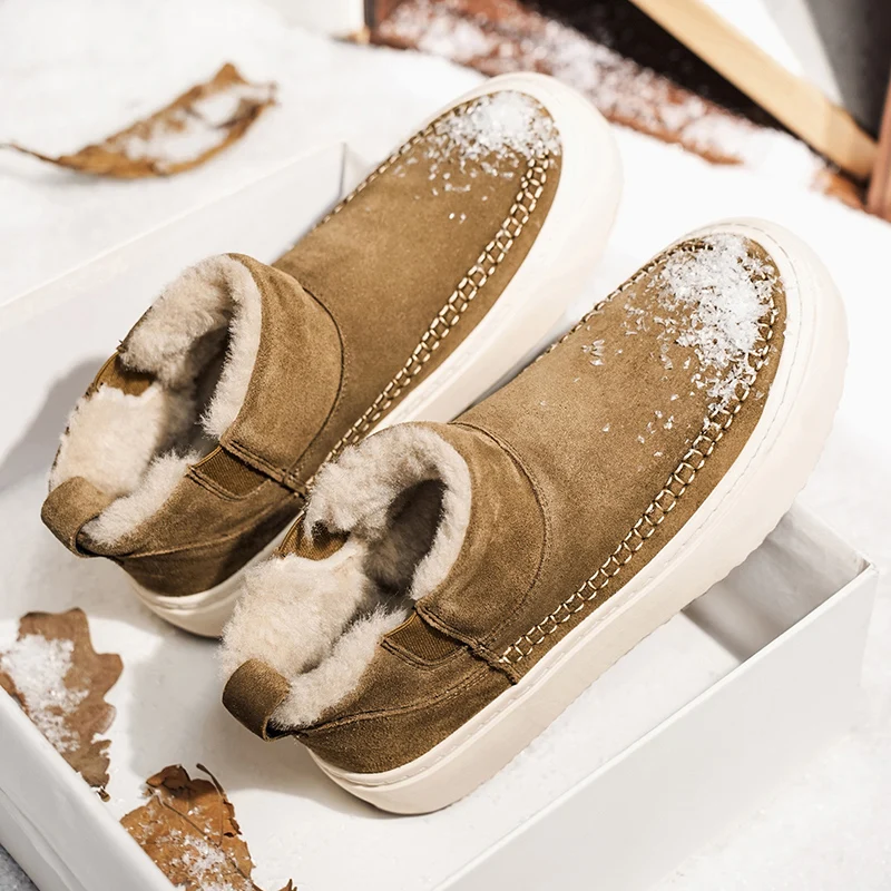 

Winter Boots for Men Add Velvet Men's Sneakers Soft and Comfortable Sports and Leisure Wear-resistant Non-Slip Ankle Snow Boots