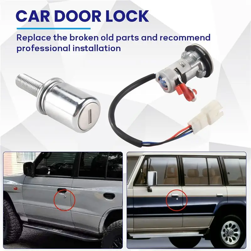 A56P-Car Lock Cylinder & Key For Pajero Shogun Montero MK2 V31 V32 MR259744