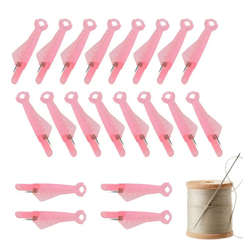 Needle Threader Tool 20pcs Fish Mouth Shape Sewing Threader Machine Threading Accessory For The Elderly Tailer Sewing Workers