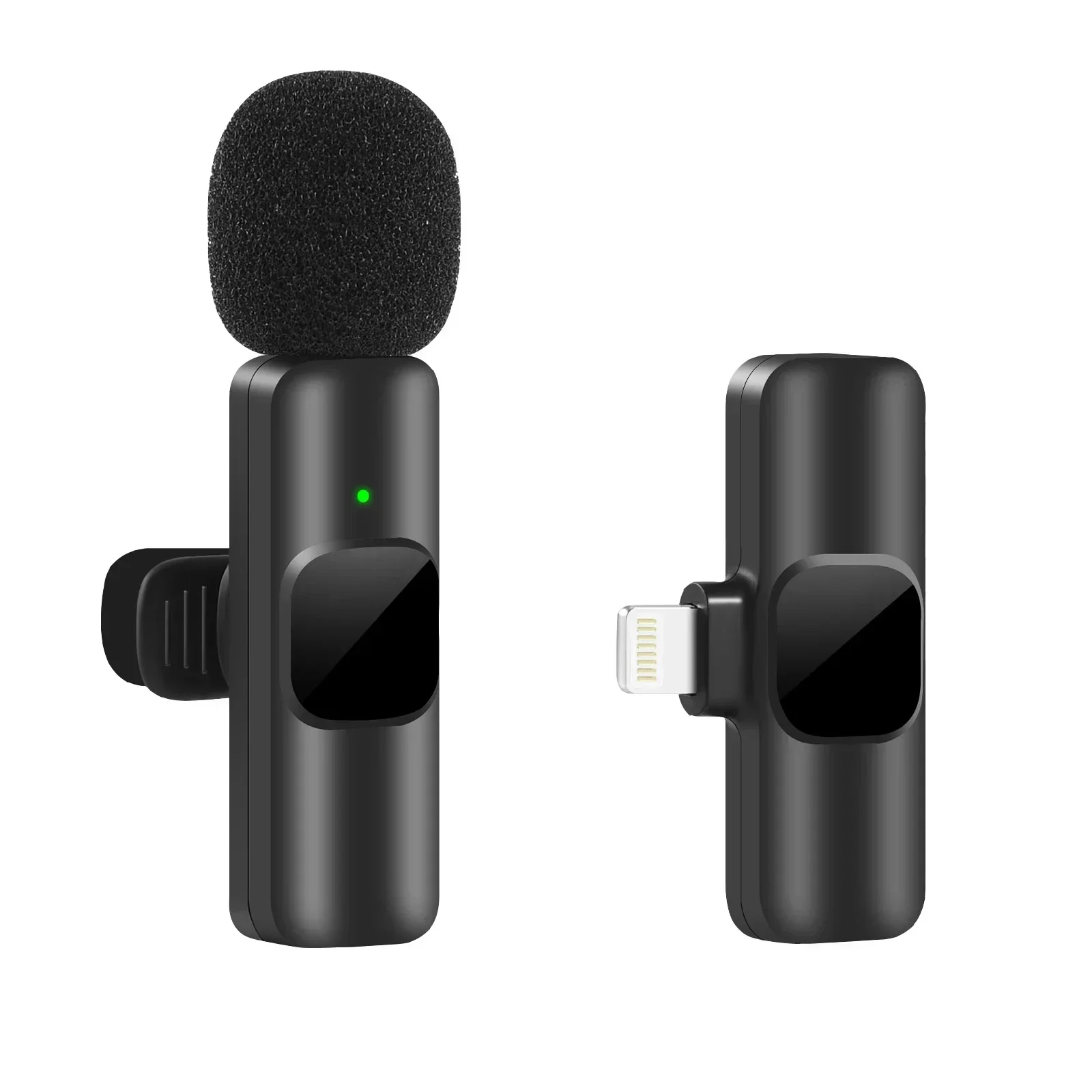 

Wireless Lavalier Microphone Portable Audio Video Recording Mini Mic for iPhone Android Live Broadcast Gaming Phone Mic