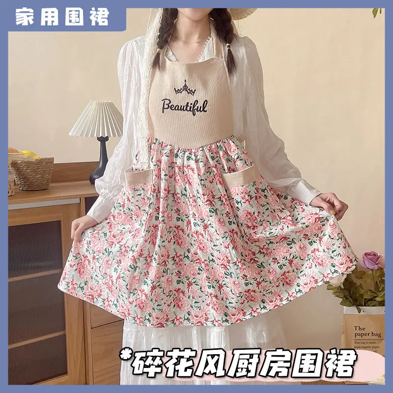 

Вельветовый фартук красивый для женщин, кулинария, домашнее использование, чай с молоком, цветочный магазин, рабочая одежда для выпечки, устойчивая к пятнам талия c1