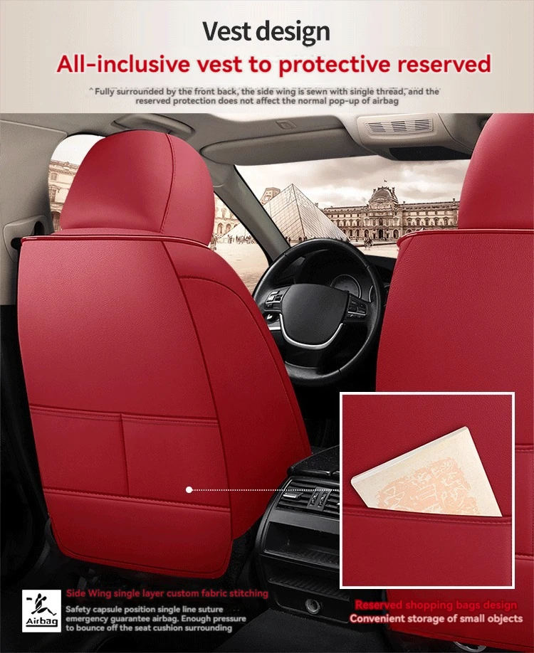 Universal All-around Car Leather Seat Cover For MG 3SW MG3 MG5 MGZS MG7 RX5 GS HS Car Accessories Wear-resistant Protector