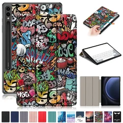For Samsung Tab S10 Plus Case 12.4 inch Fashion Paint Smart Leather Cover For Funda Galaxy Tab S9 Plus S9 Fe Plus Case Coque