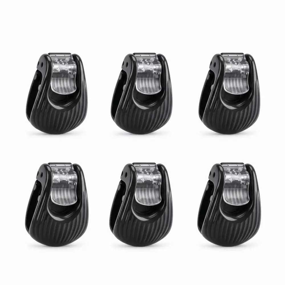 6pcs Adjustable Modes Fishing Rod Line Clamp Shock Resistant Rust Resistant Fishing Rod Holder Fixer Non Slip Design
