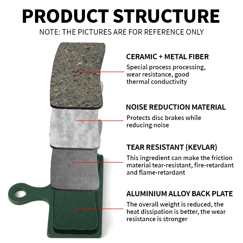 Керамические велосипедные тормозные колодки BUCKLOS MTB Hyd largaic, дисковые тормозные колодки для SHIMANO G01S F01A, прочные износостойкие дисковые колодки для шоссейного велоспорта