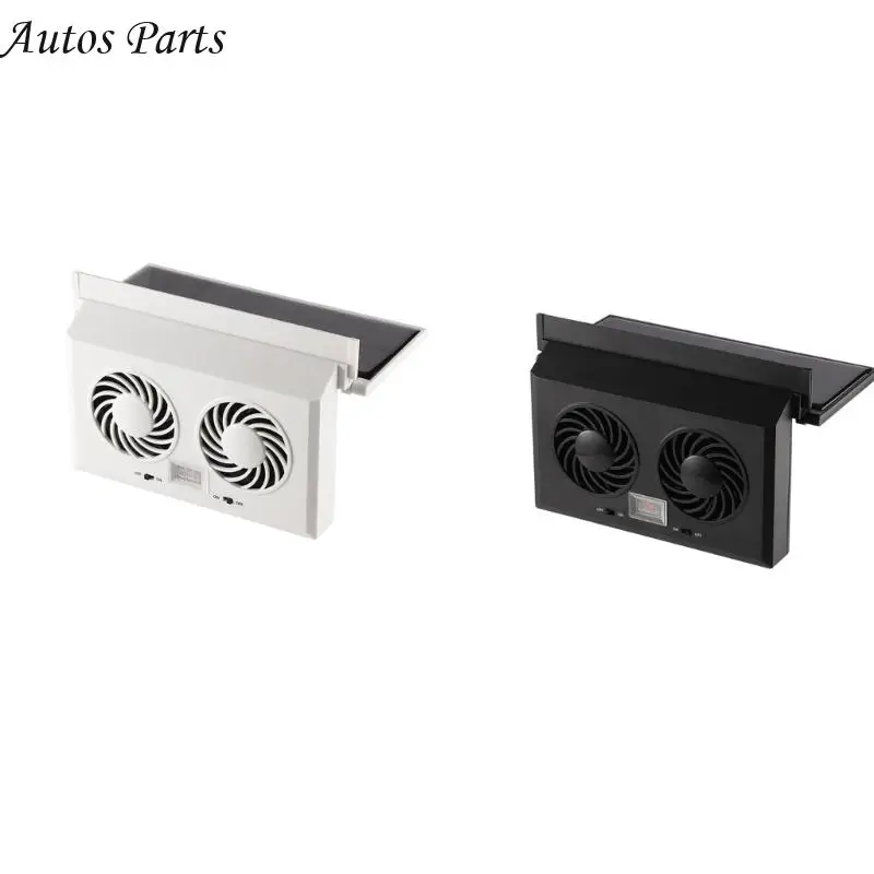57BA Solar Power Car Ventilator Radiator Cooling Fan Universal Window Fit Design