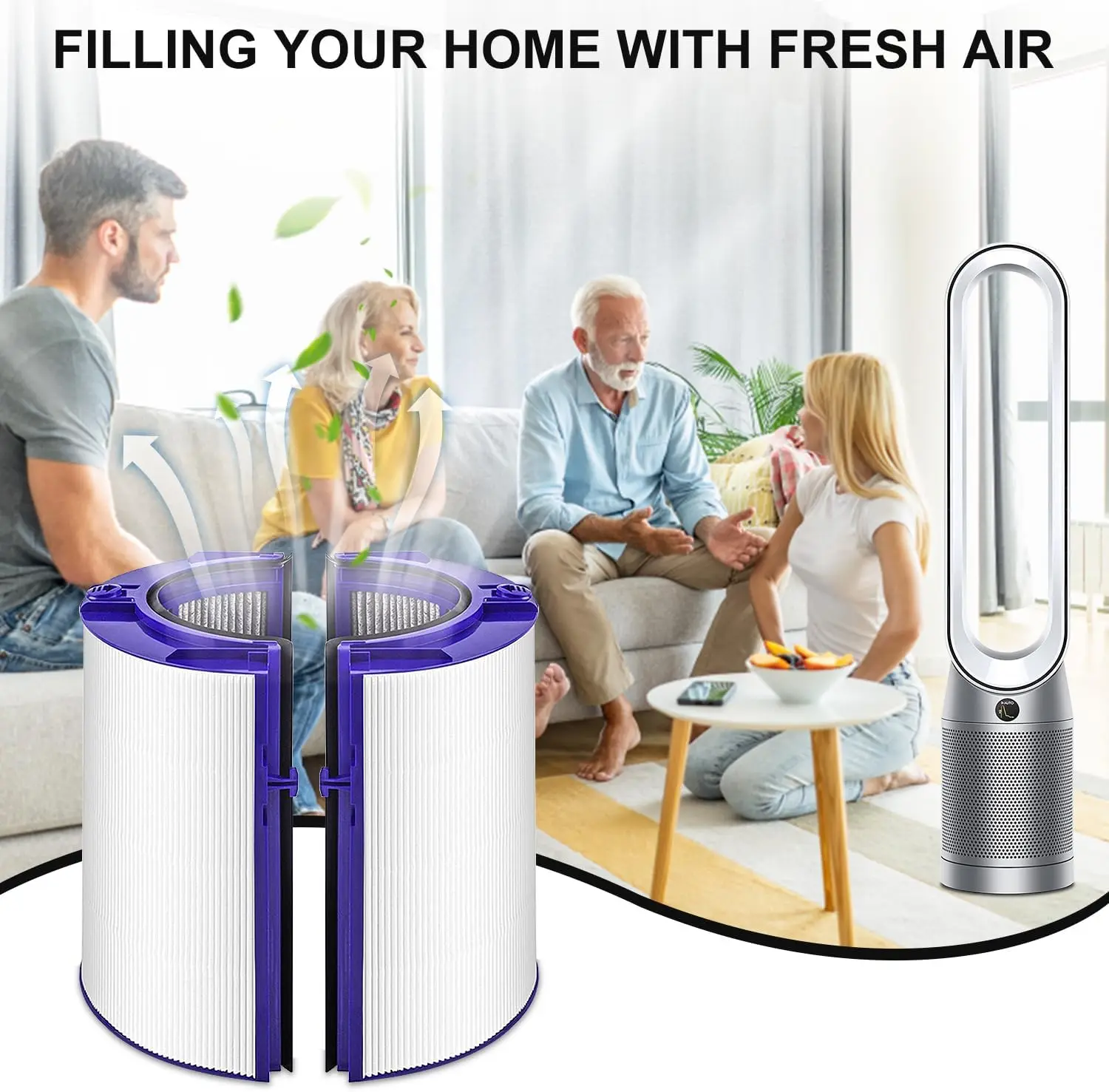 Air Purifier HEPA and Carbon Filter for Dyson TP06 TP09 HP06 PH01 PH02 TP07 HP07 HP09 970341-01 965432- 01