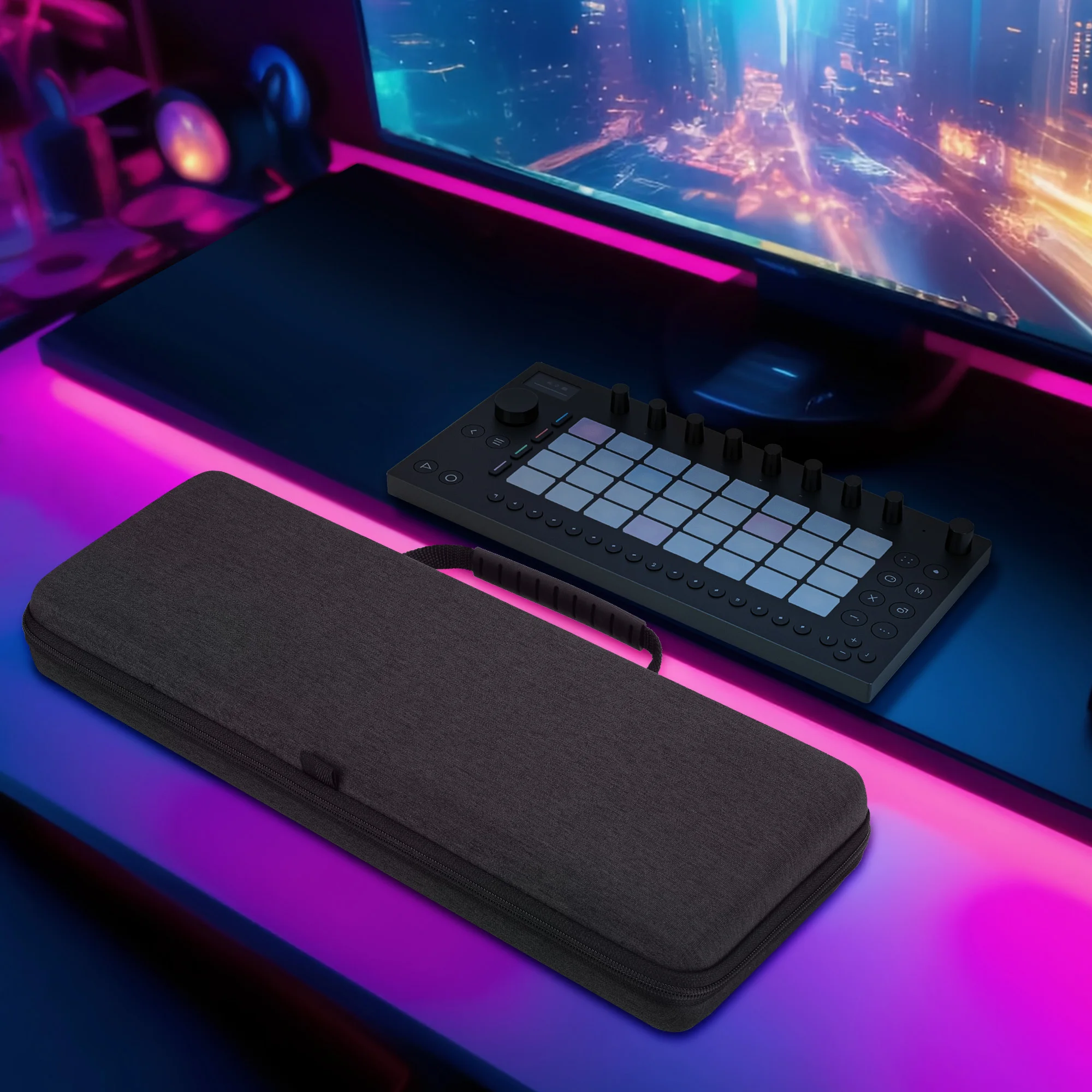 GEEKRIA Hartschalen-Reisetragetasche, EVA-Schutztasche kompatibel mit Ableton Move (Dunkelgrau)